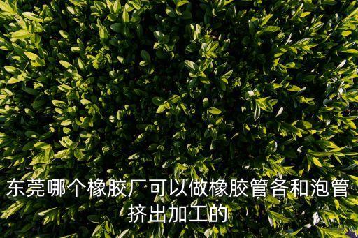 東莞哪個橡膠廠可以做橡膠管各和泡管擠出加工的