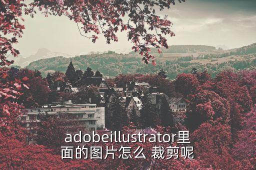 adobeillustrator里面的圖片怎么 裁剪呢