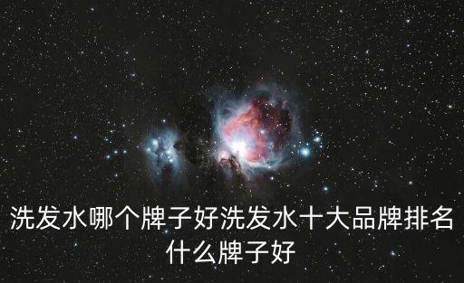 洗發水哪個牌子好洗發水十大品牌排名什么牌子好