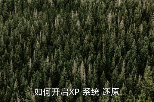 如何開啟XP 系統 還原
