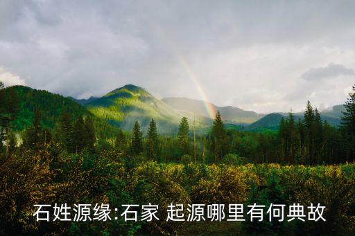 石姓起源,中國姓氏排行榜:石姓第六十三進入臺灣
