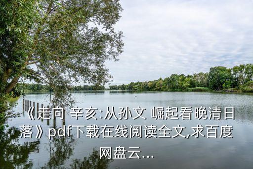 《走向 辛亥:從孫文 崛起看晚清日落》pdf下載在線閱讀全文,求百度網盤云...