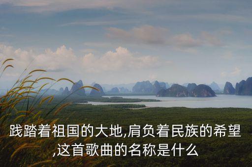 踐踏著祖國的大地,肩負著民族的希望,這首歌曲的名稱是什么