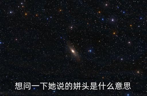 想問一下她說的姘頭是什么意思