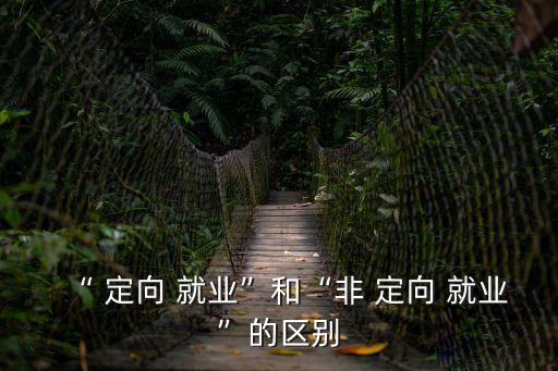 “ 定向 就業(yè)”和“非 定向 就業(yè)”的區(qū)別