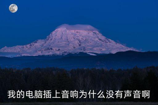 電腦音箱沒聲音，我的電腦插上音響為什么沒有聲音啊