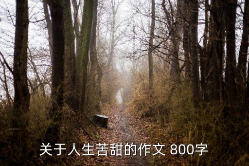 關于人生苦甜的作文 800字
