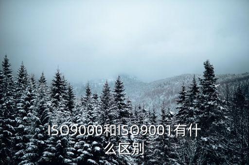 ISO9000和ISO9001有什么區別