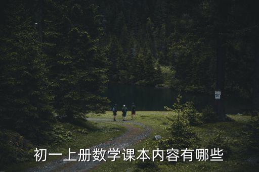 初一上冊數學課本內容有哪些