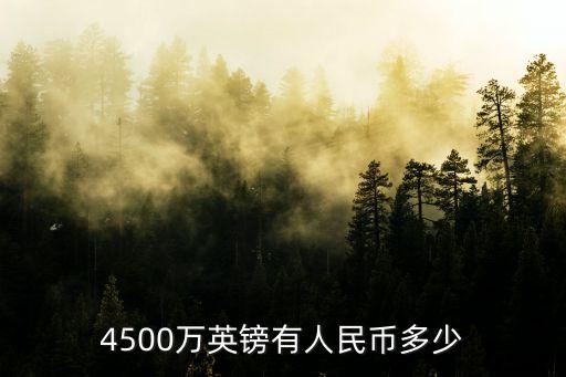 4500英鎊，4500萬英鎊有人民幣多少