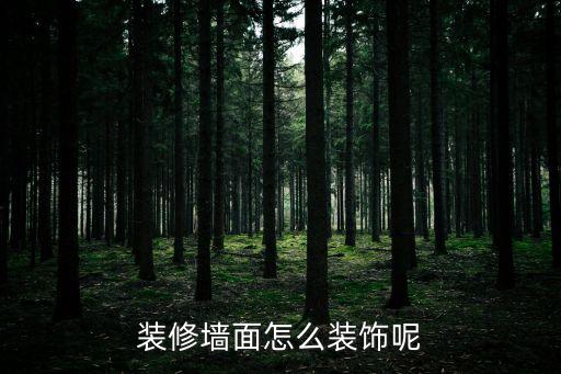 裝修墻面怎么裝飾呢