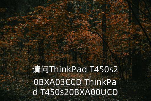t450s，請問ThinkPad T450s20BXA03CCD ThinkPad T450s20BXA00UCD