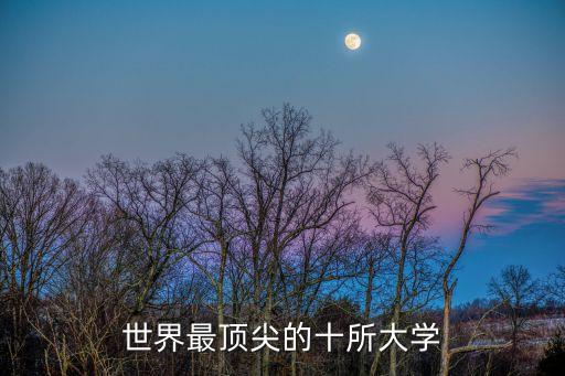世界最頂尖的十所大學，全世界最好的大學排名前十