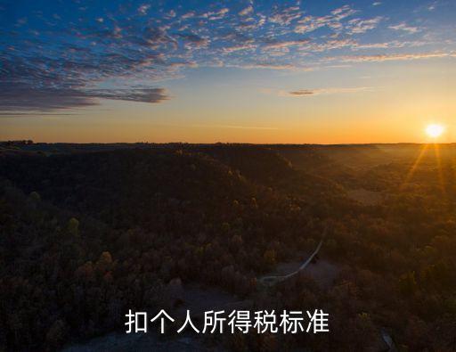 個(gè)人所得稅標(biāo)準(zhǔn)，繳納個(gè)人所得稅的標(biāo)準(zhǔn)
