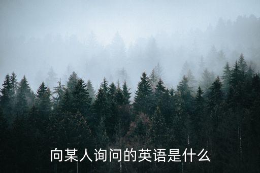 詢問英文，向某人詢問的英語是什么