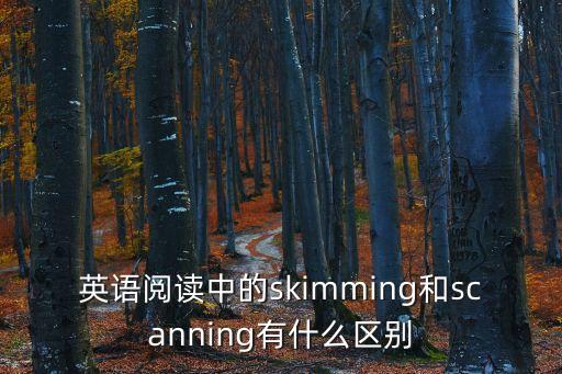 英語閱讀中的skimming和scanning有什么區別