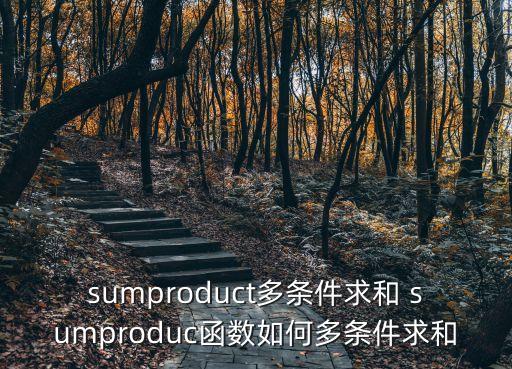 sumproduct多條件求和，sumproduct多條件求和