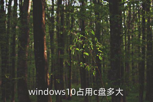 win10系統占用c盤多大，windows10占用c盤多大