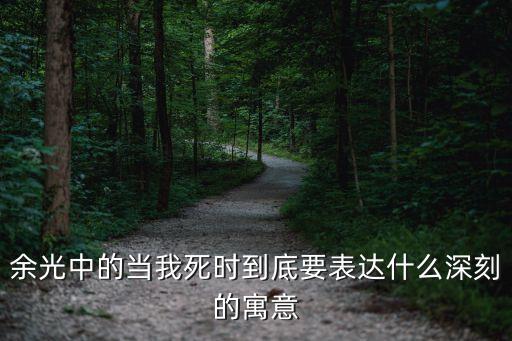 余光中的當我死時到底要表達什么深刻的寓意