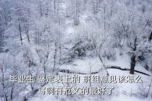班組鑒定,畢業(yè)生要寫(xiě)好自己鑒定實(shí)事求是一分為二鑒定優(yōu)缺點(diǎn)