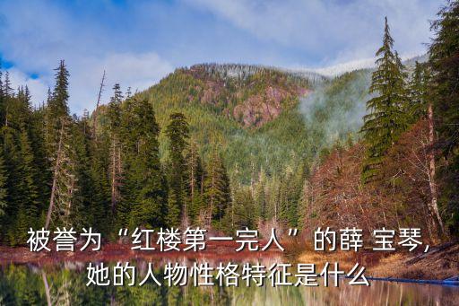 被譽為“紅樓第一完人”的薛 寶琴,她的人物性格特征是什么