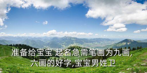 準備給寶寶 起名急需筆畫為九畫, 六畫的好字,寶寶男姓衛