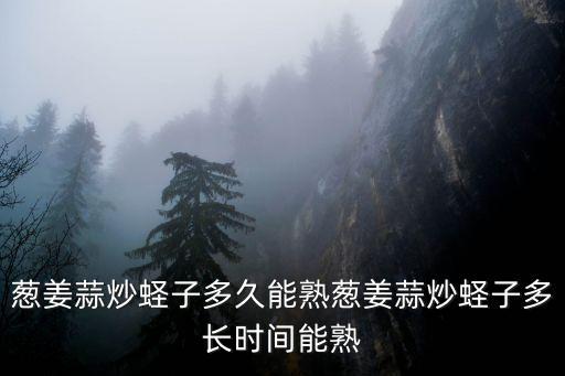 蔥姜蒜炒蟶子多久能熟蔥姜蒜炒蟶子多長時間能熟