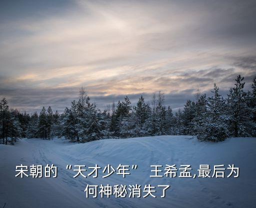宋朝的“天才少年” 王希孟,最后為何神秘消失了