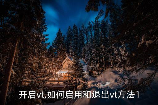 如何開(kāi)啟vt,如何啟用和退出vt?方法1