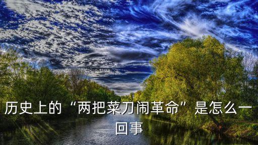 賀龍的故事,菜刀鬧革命講的是什么?