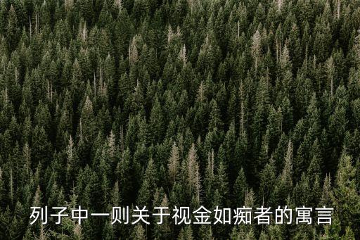 列子一則,拿金子的時候眼里只看到金子列子哲學著作引用