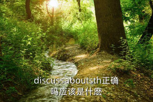 discussaboutsth正確嗎應該是什麼