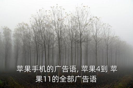 蘋(píng)果廣告詞,蘋(píng)果4至蘋(píng)果11廣告口號(hào):咬一口就知道了