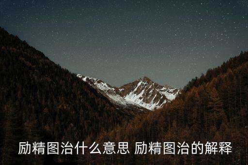勵(lì)精,由歷史故事衍生的中國(guó)成語(yǔ)