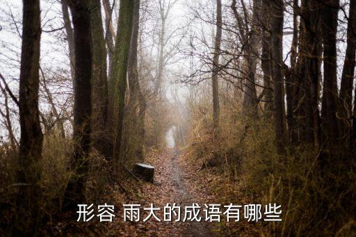 形容雨大,習(xí)語形容雨大涵蓋哪些內(nèi)容?