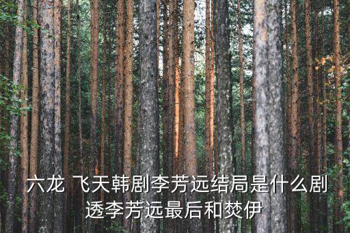  六龍 飛天韓劇李芳遠(yuǎn)結(jié)局是什么劇透李芳遠(yuǎn)最后和焚伊