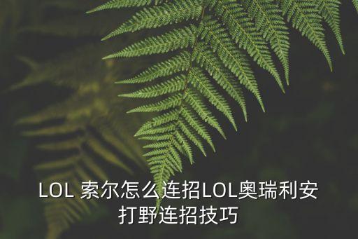 lol索爾,游戲索爾_lol索爾天賦裝備及加點攻略）