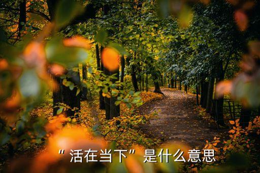 活在當下,活在當下不要總是追憶過去