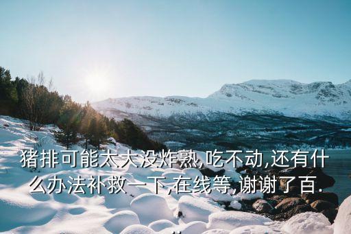 豬排可能太大沒炸熟,吃不動,還有什么辦法補救一下,在線等,謝謝了百...