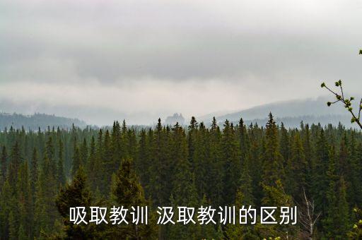 吸取與汲取的區別,從別人的錯誤或失敗中吸取教訓吸取