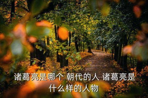  諸葛亮是哪個 朝代的人 諸葛亮是什么樣的人物