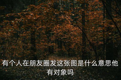 有個人在朋友圈發(fā)這張圖是什么意思他有對象嗎
