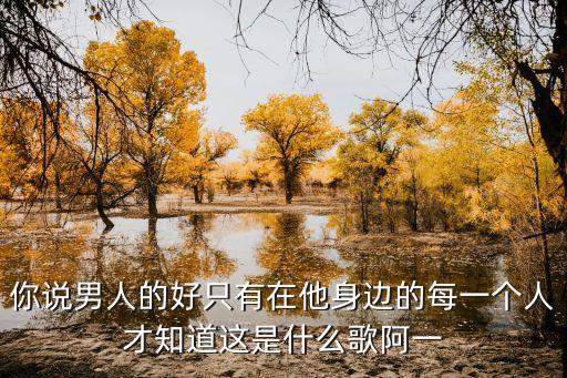 男人的好歌詞，歌曲男人的好的歌詞中男人的好是什么