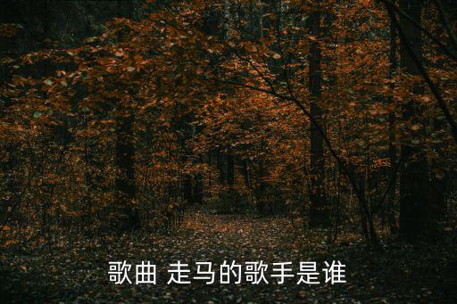 歌曲 走馬的歌手是誰