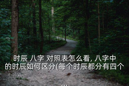 時辰 八字 對照表怎么看, 八字中的時辰如何區分(每個時辰都分有四個...