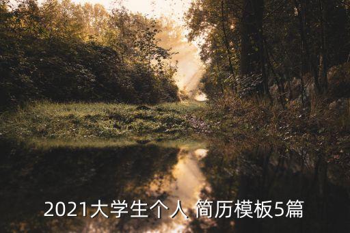 2021大學(xué)生個(gè)人 簡(jiǎn)歷模板5篇