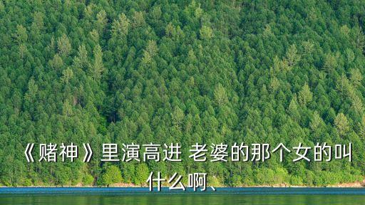 《賭神》里演高進(jìn) 老婆的那個(gè)女的叫什么啊、
