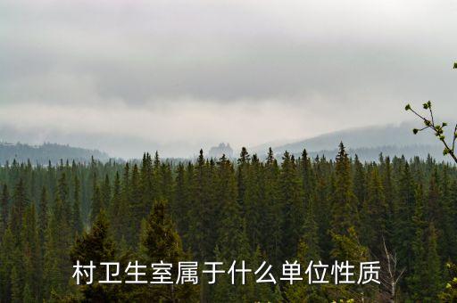 村衛(wèi)生室屬于什么單位性質