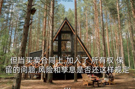 所有權保留,所有權保留條款:買賣或贈與合同中附有所有條款