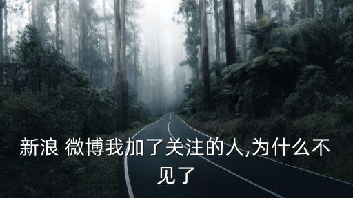 新浪 微博我加了關(guān)注的人,為什么不見了